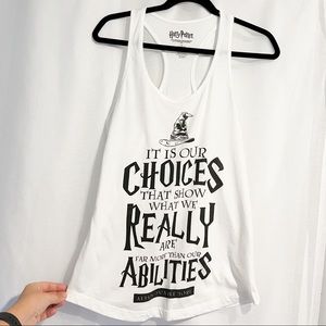 White Harry Potter tank top/workout tank